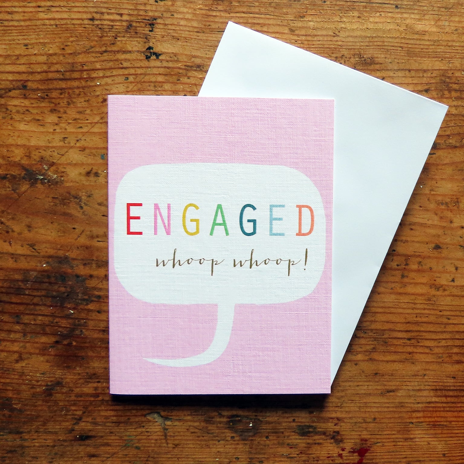 TWB20 mini engaged greetings card
