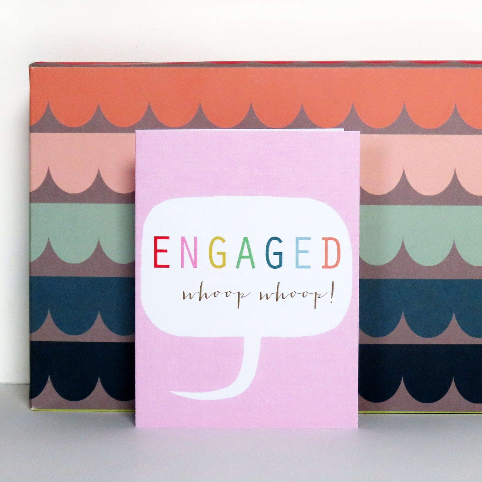TWB20 mini engaged greetings card
