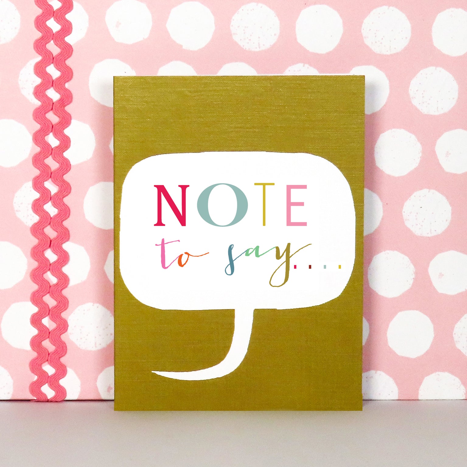 TWB22 mini note to say card