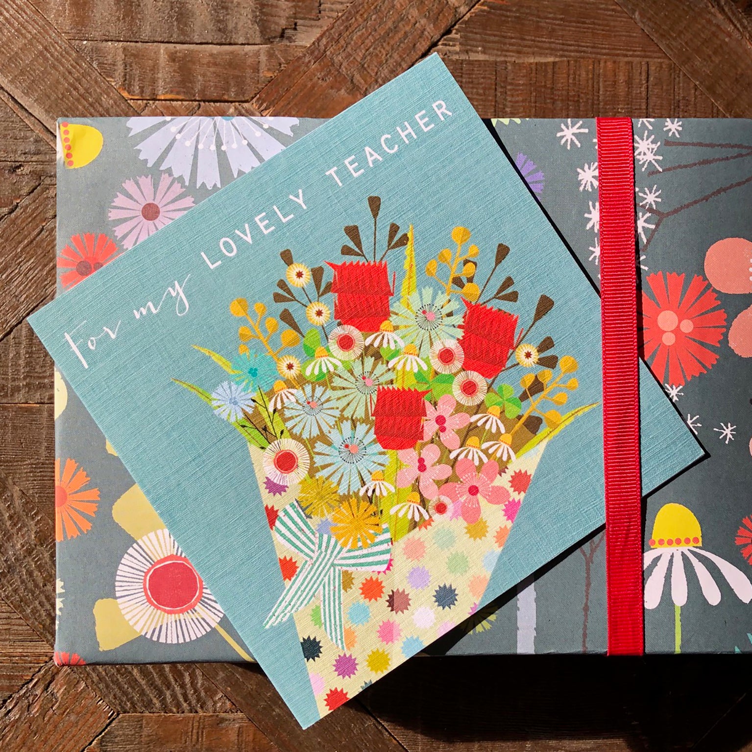 WO11 lovely teacher greetings card