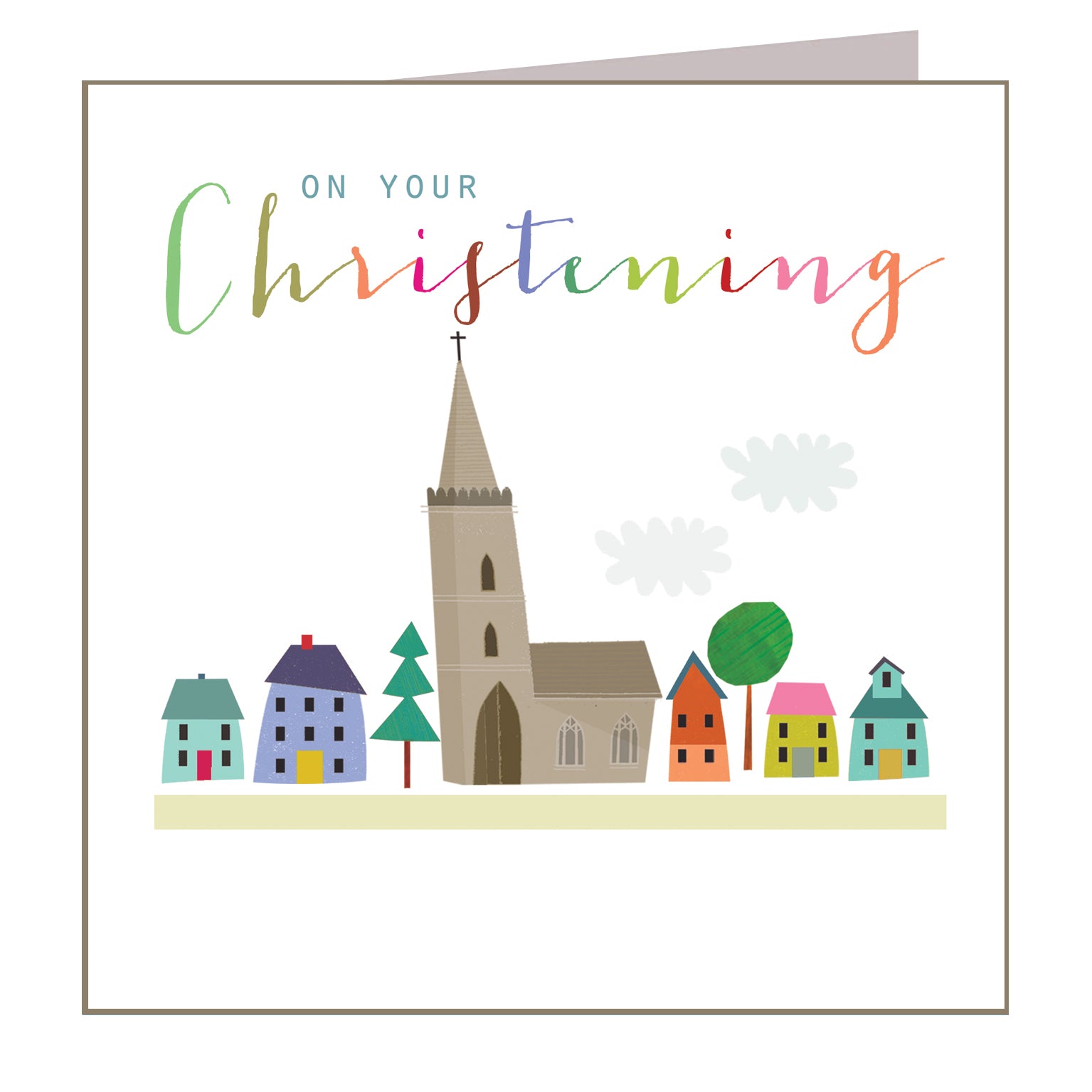 WO14 christening greetings card