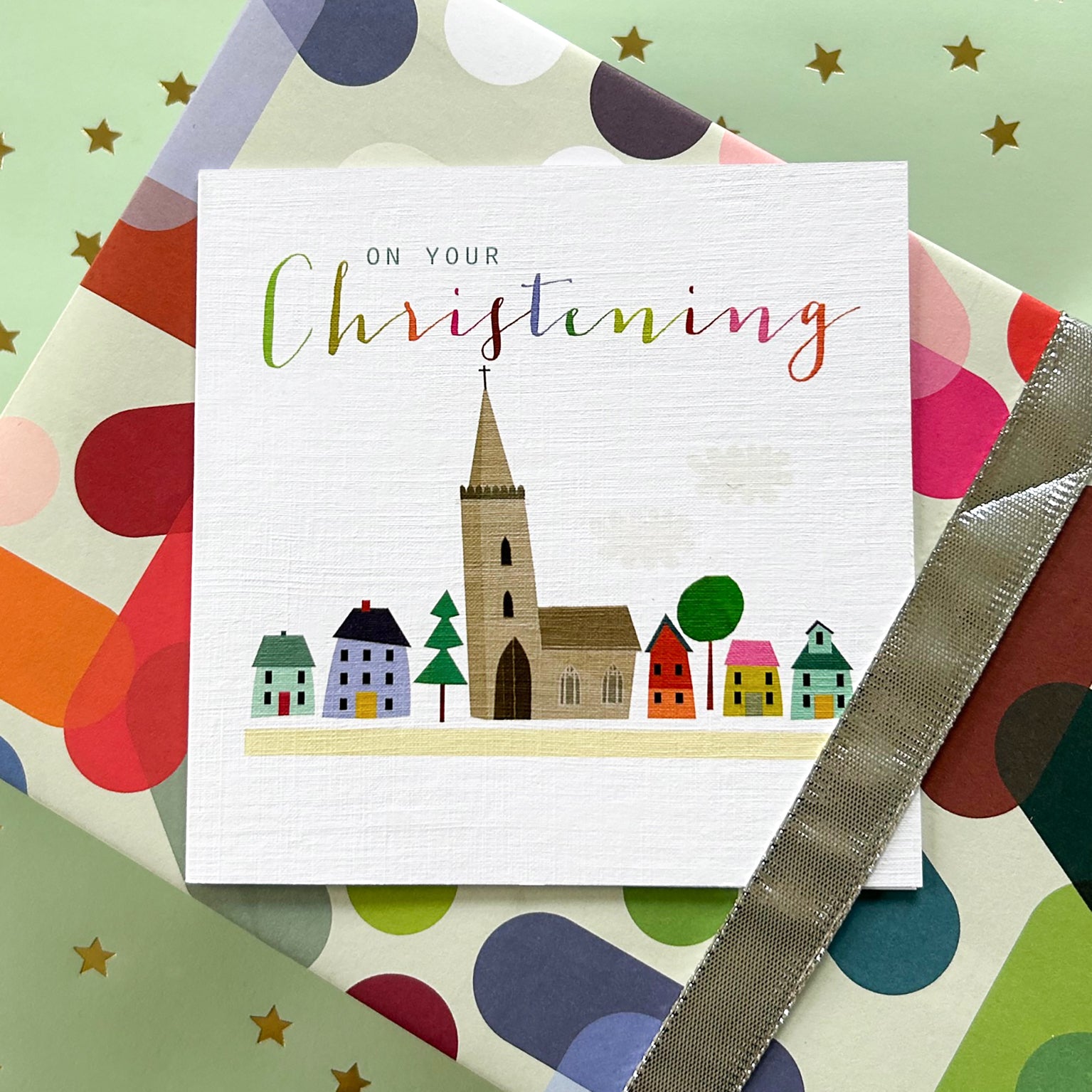 WO14 christening greetings card
