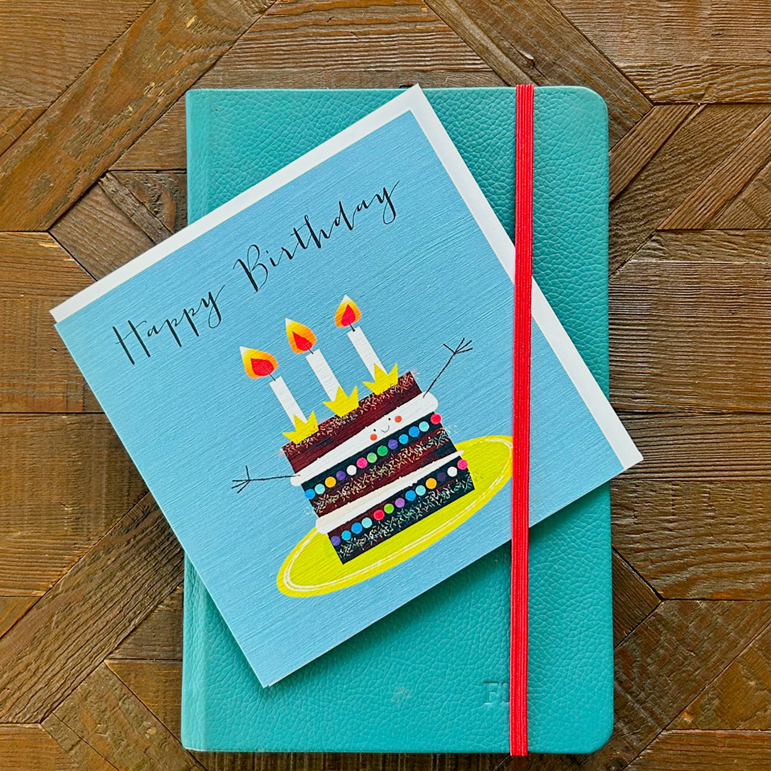 WO22 happy birthday cake card
