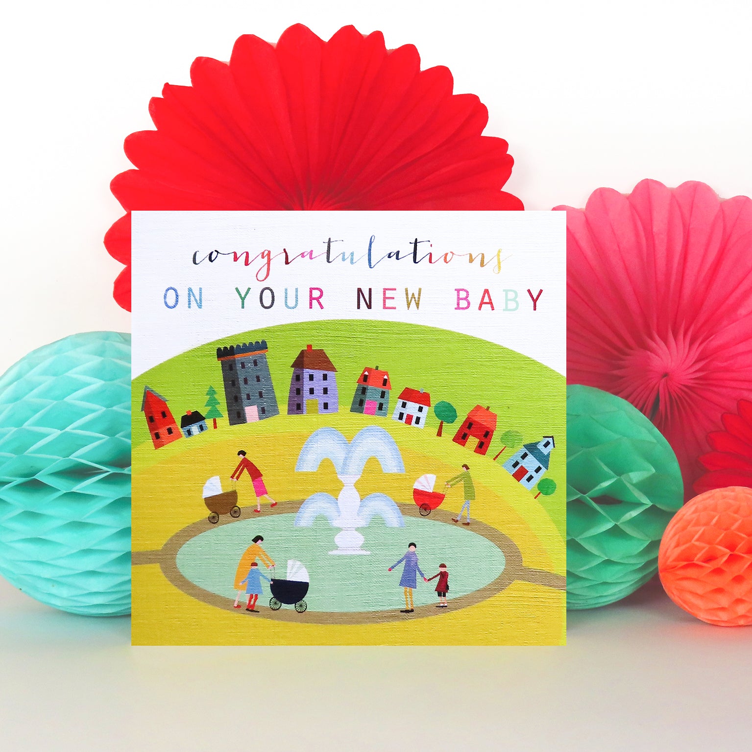 WO27 new baby congratulations card