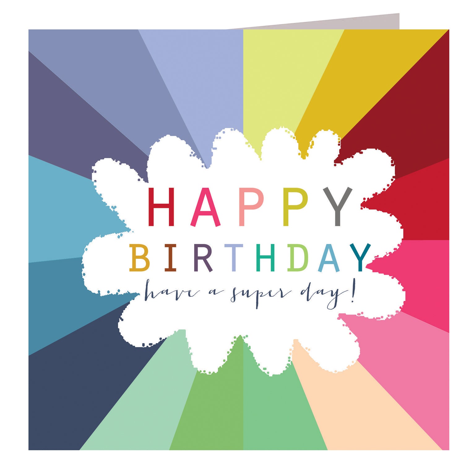 WO87 colourful happy birthday card