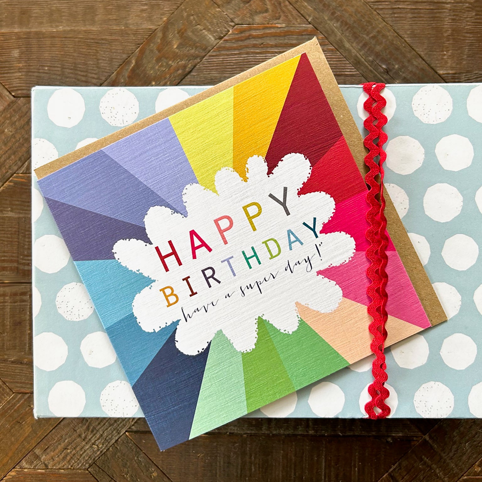 WO87 colourful happy birthday card