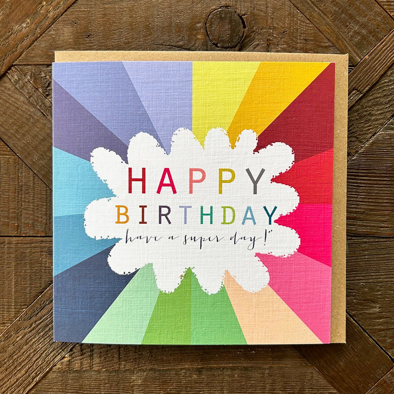 WO87 colourful happy birthday card