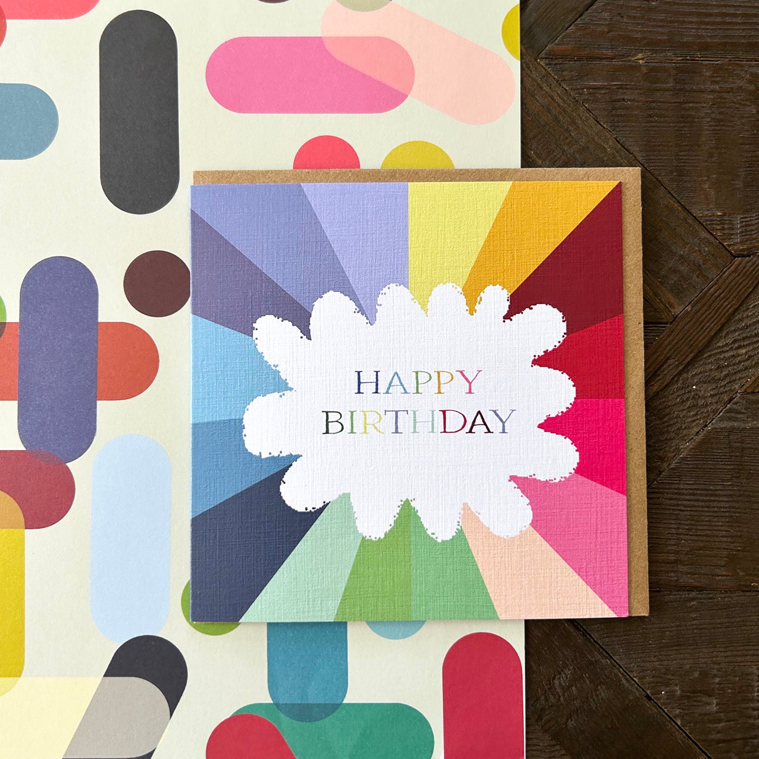 WO87 colourful happy birthday card