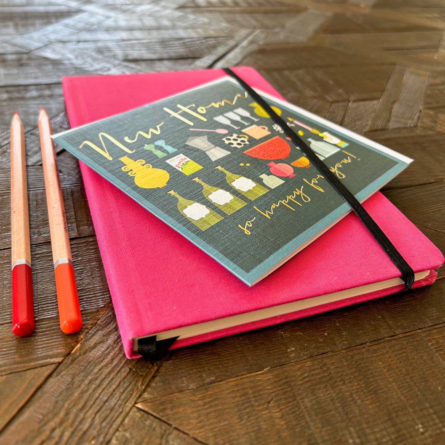 WO90 gold foiled new home card