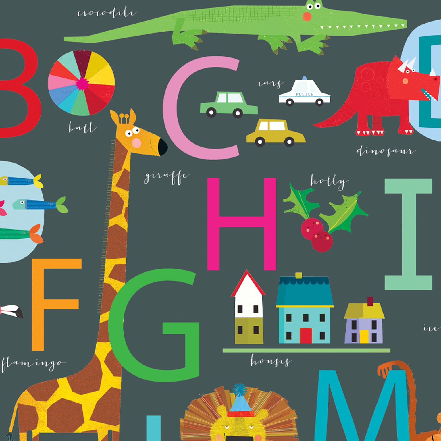 WP122 alphabet wrapping paper