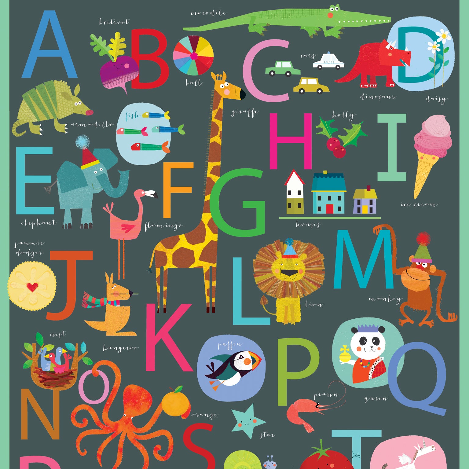 WP122 alphabet wrapping paper
