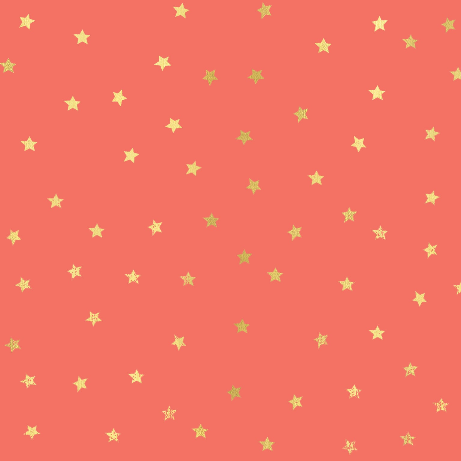WP126 gold foiled coral stars wrapping paper