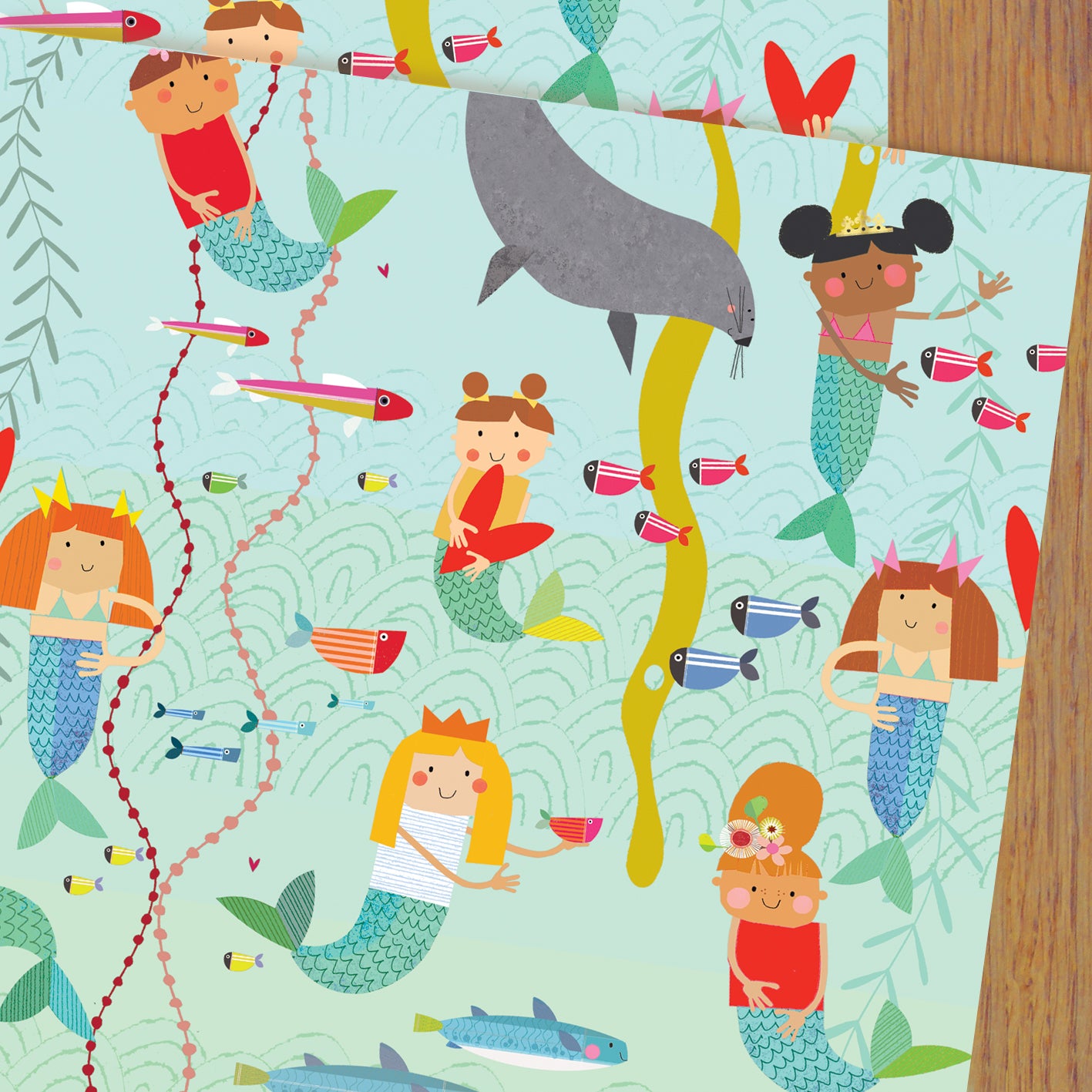WP130 mermaid wrapping paper