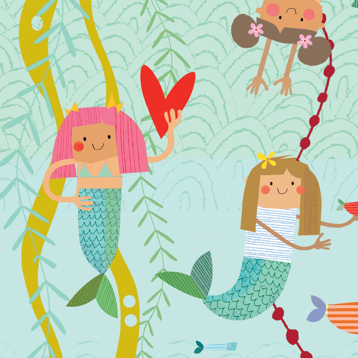 WP130 mermaid wrapping paper