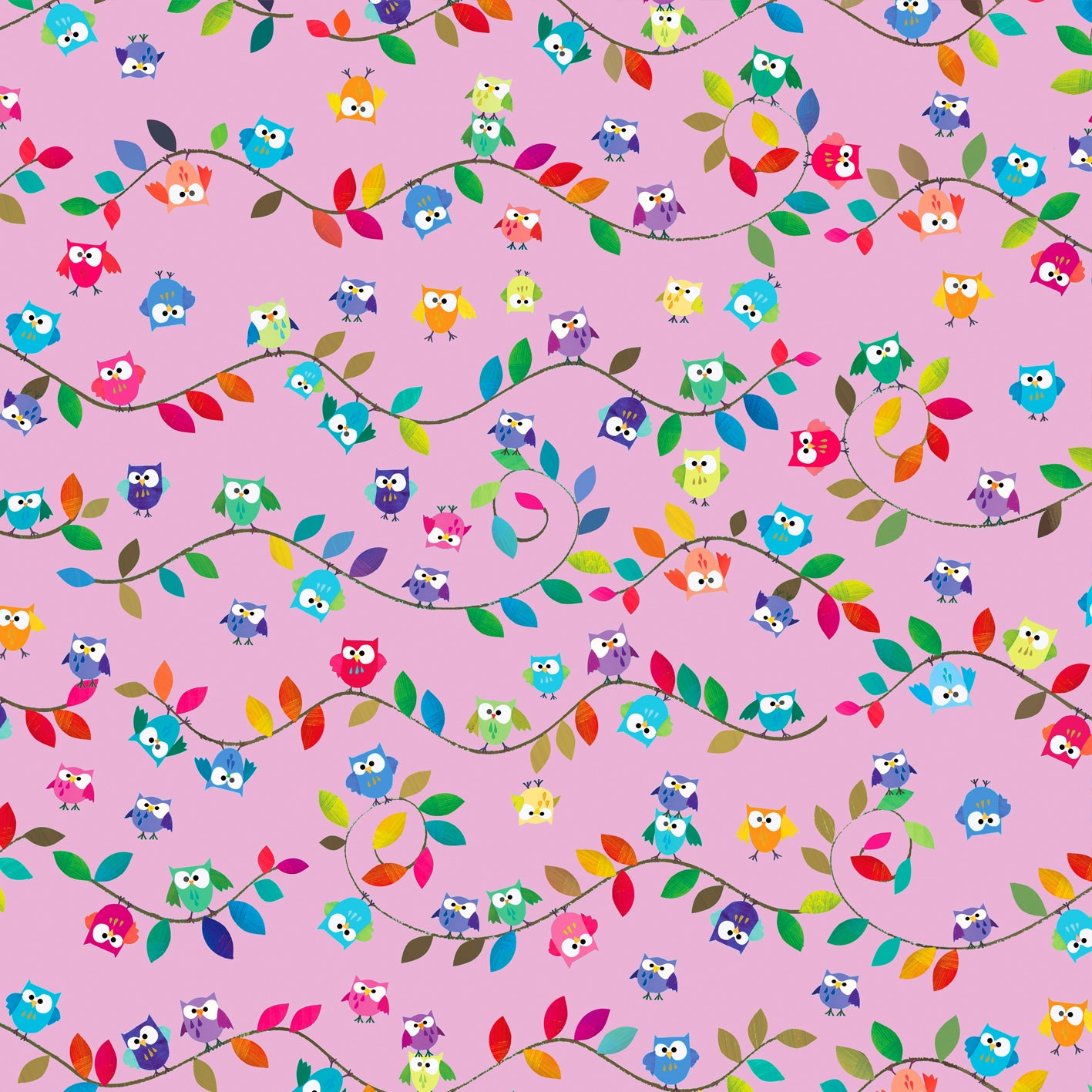 WP13 owls wrapping paper