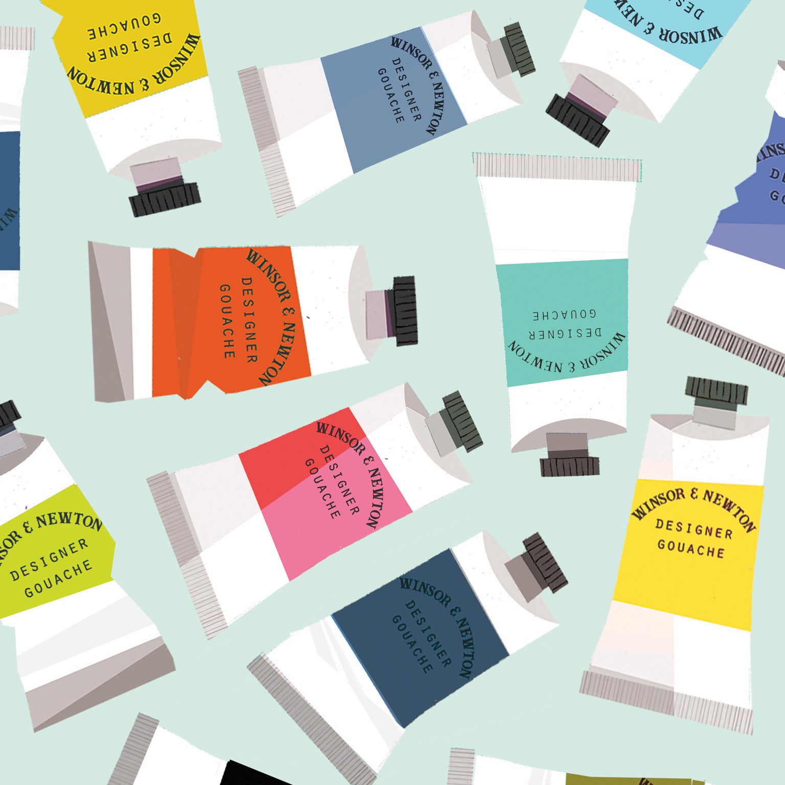 WP140 Paint Tubes Wrapping Paper