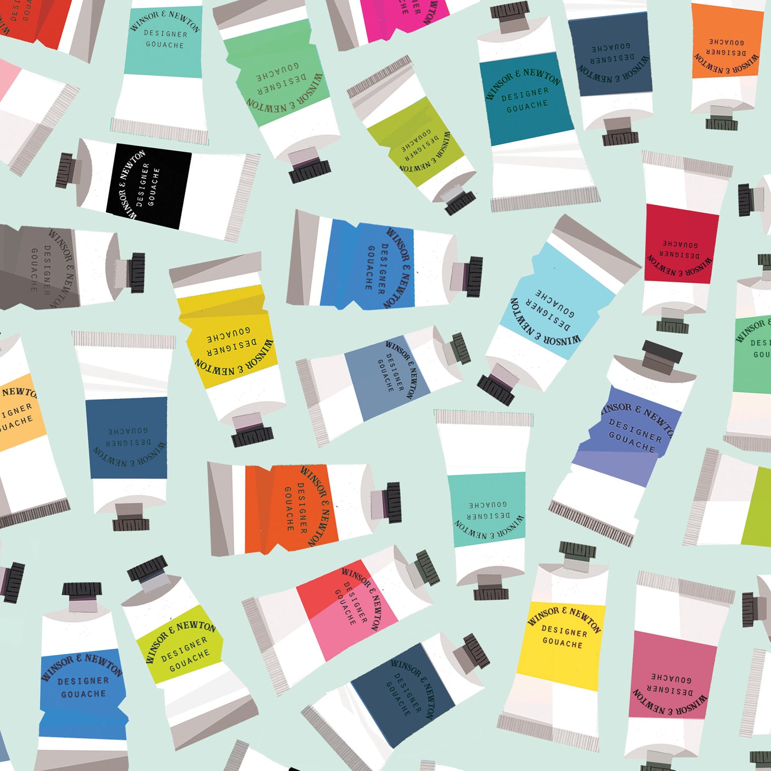 WP140 Paint Tubes Wrapping Paper