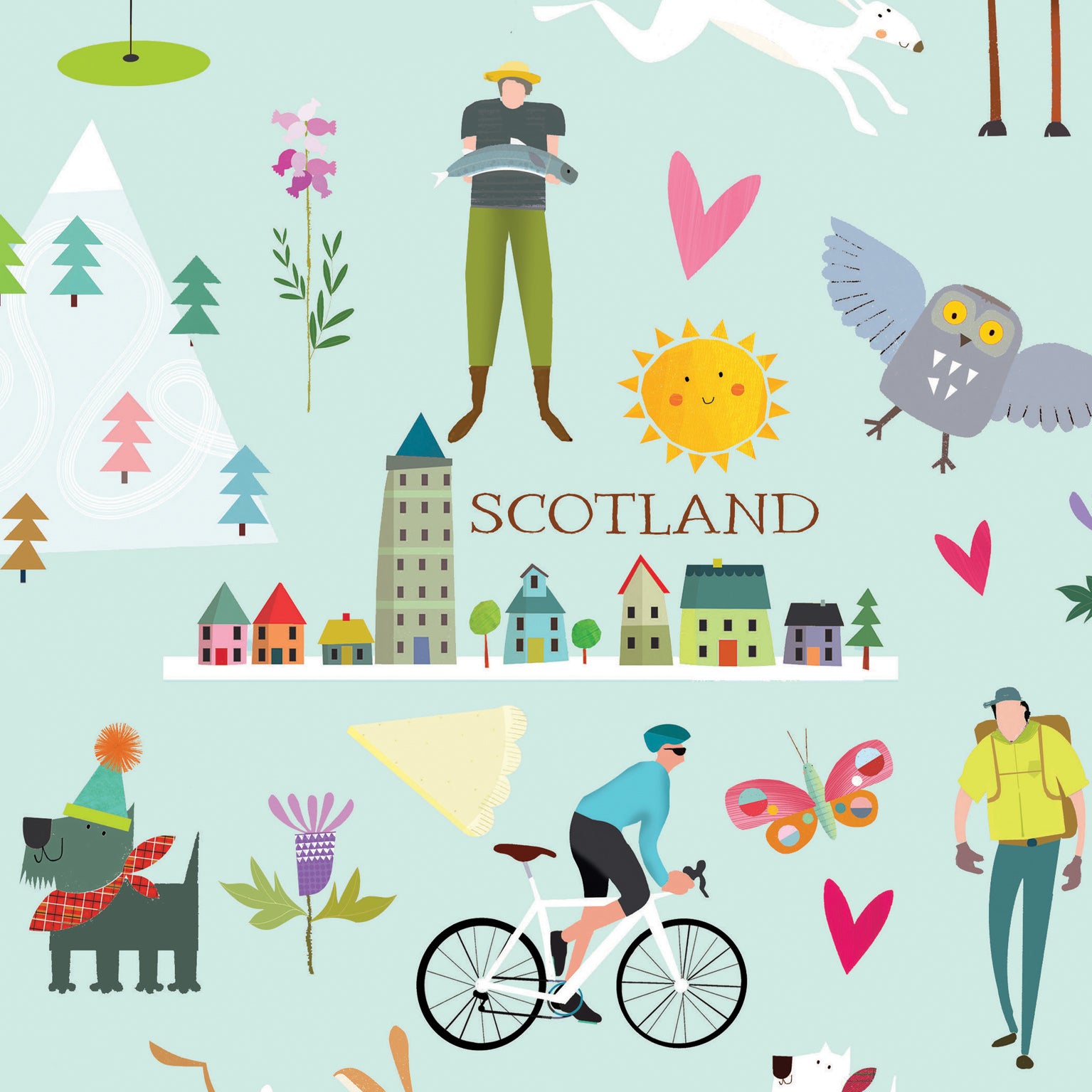 WP201 scottish wrapping paper two sheets