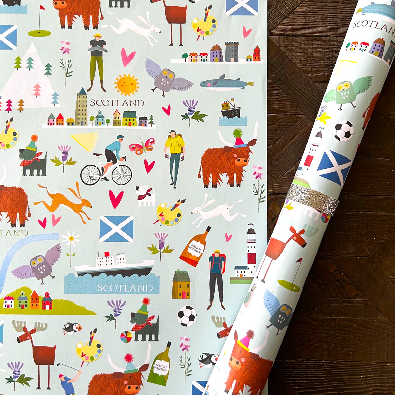 WP201 scottish wrapping paper two sheets