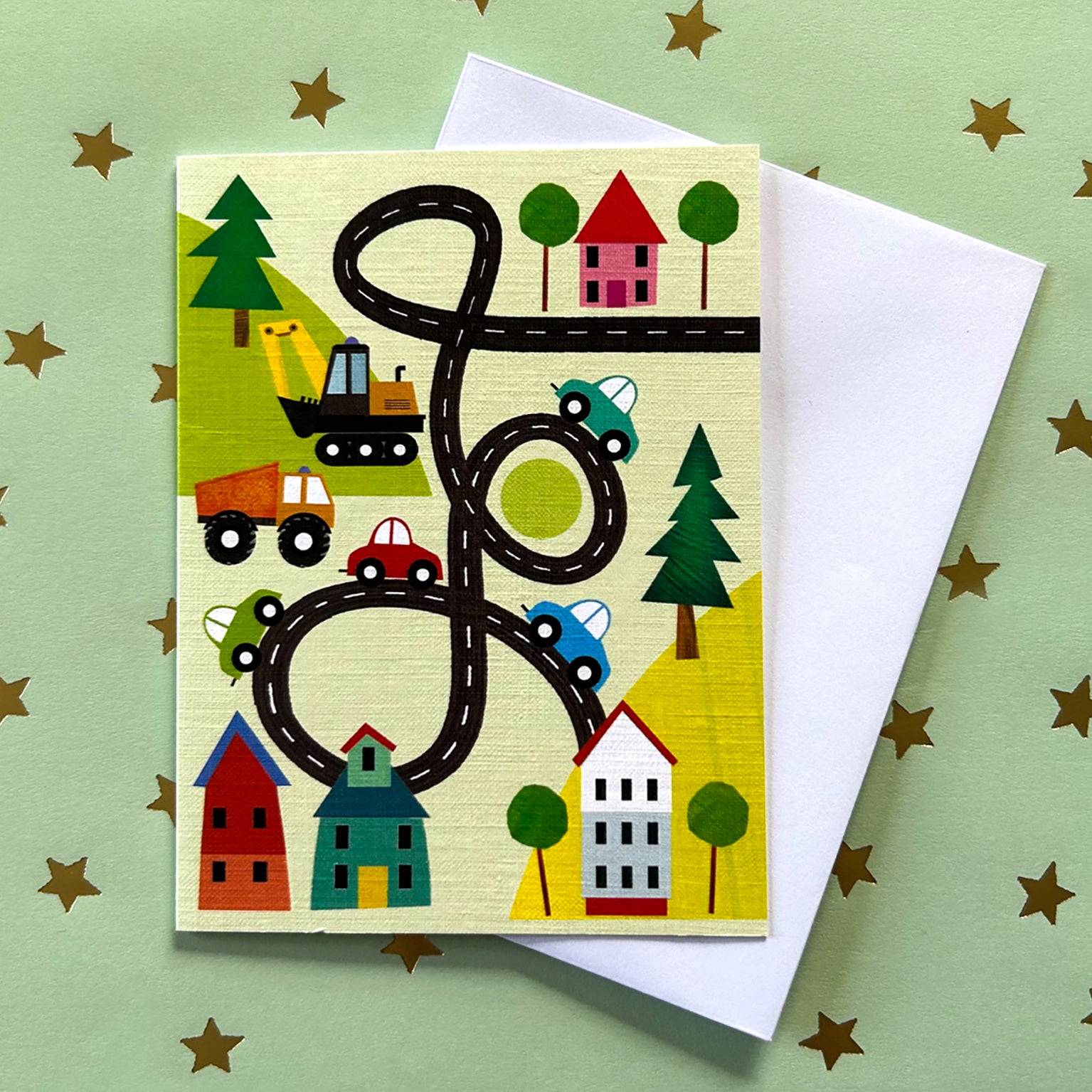 WTW118 mini road greetings card