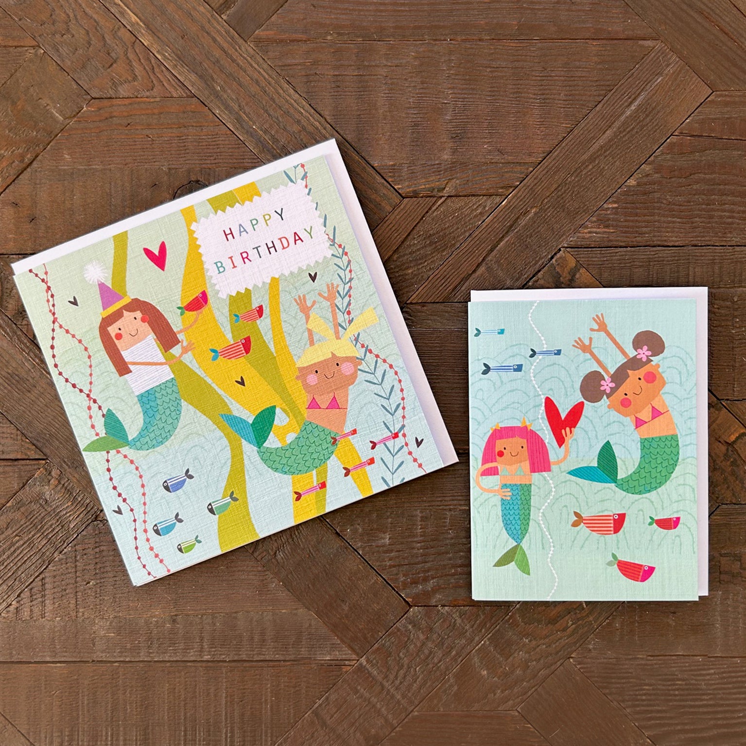 WTW130 mini mermaid greetings card