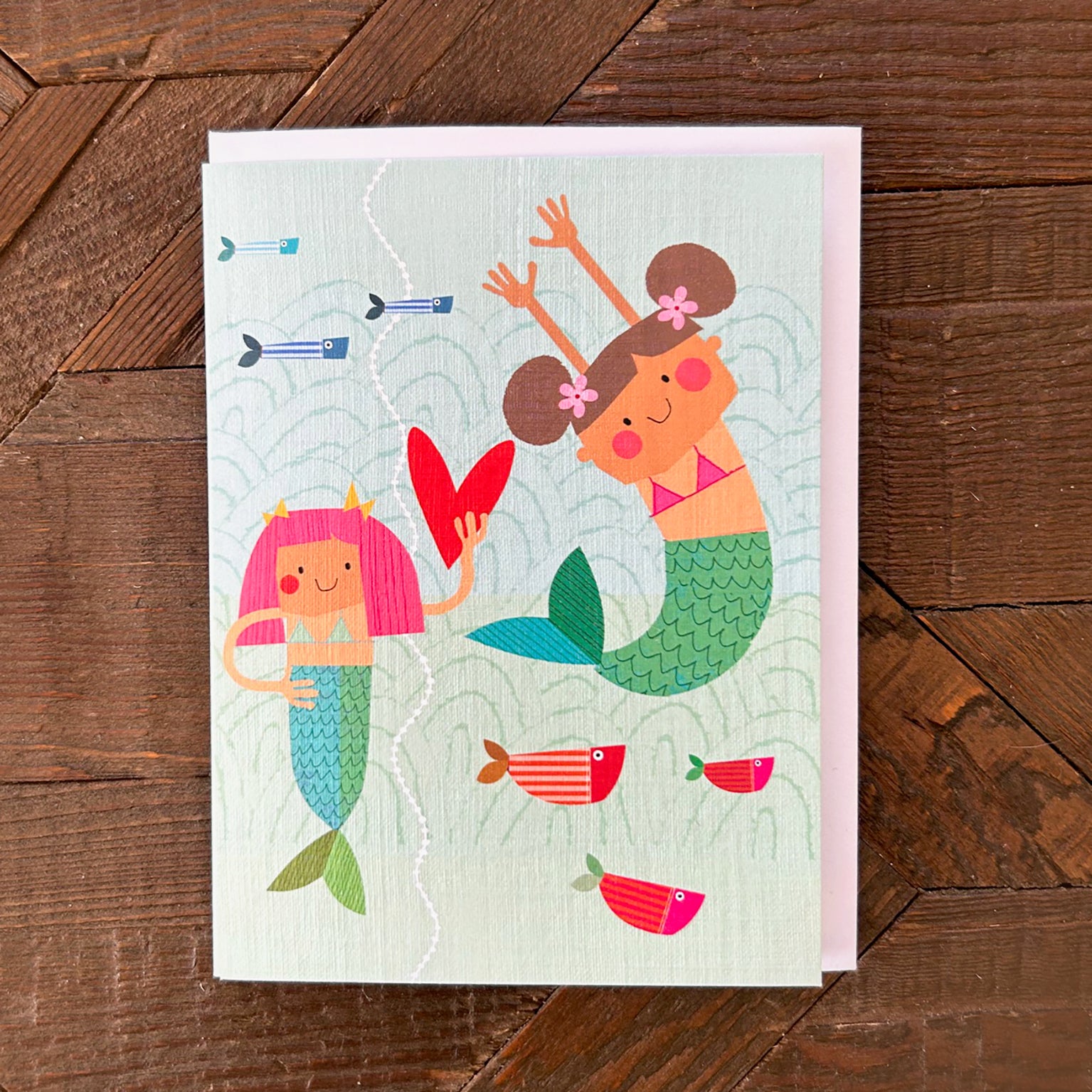 WTW130 mini mermaid greetings card