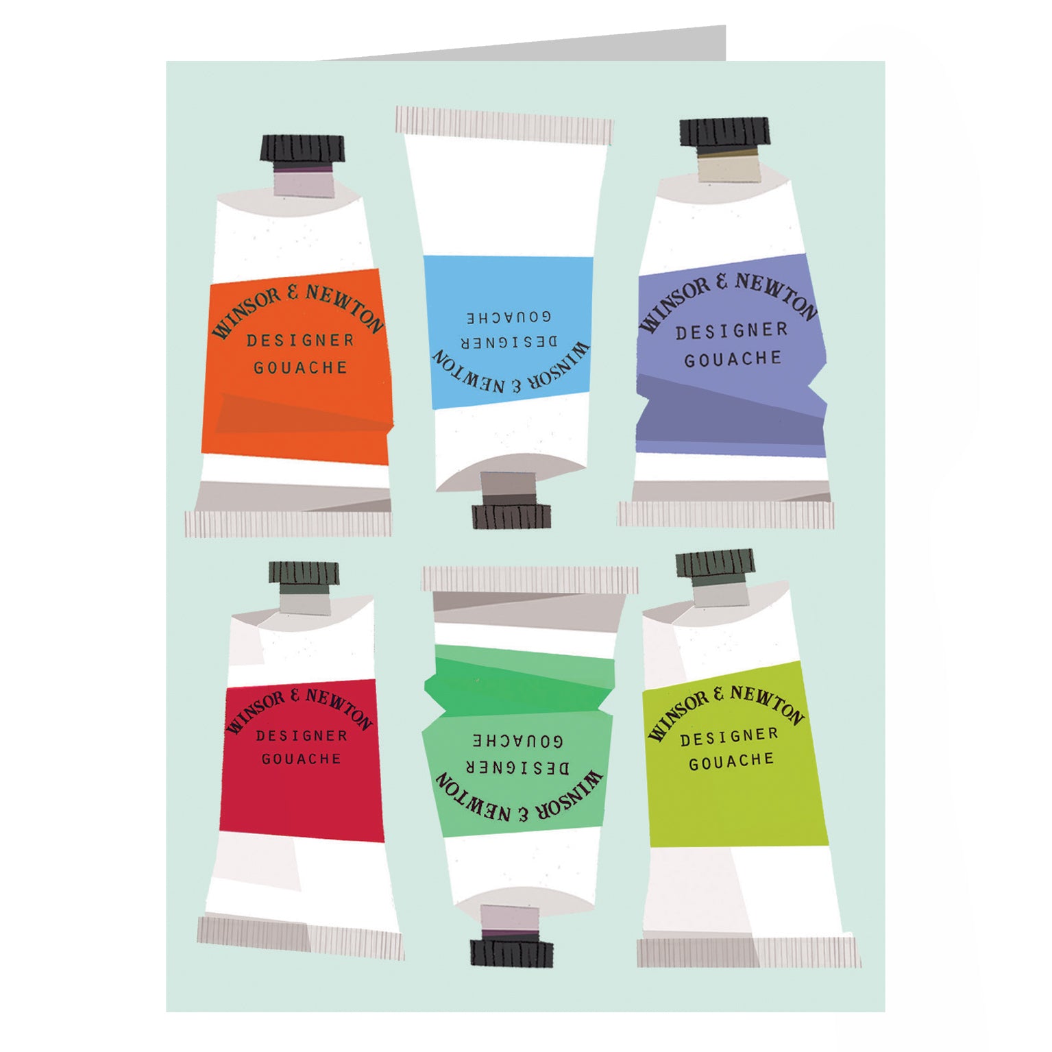 WTW140 mini paint tubes greetings card