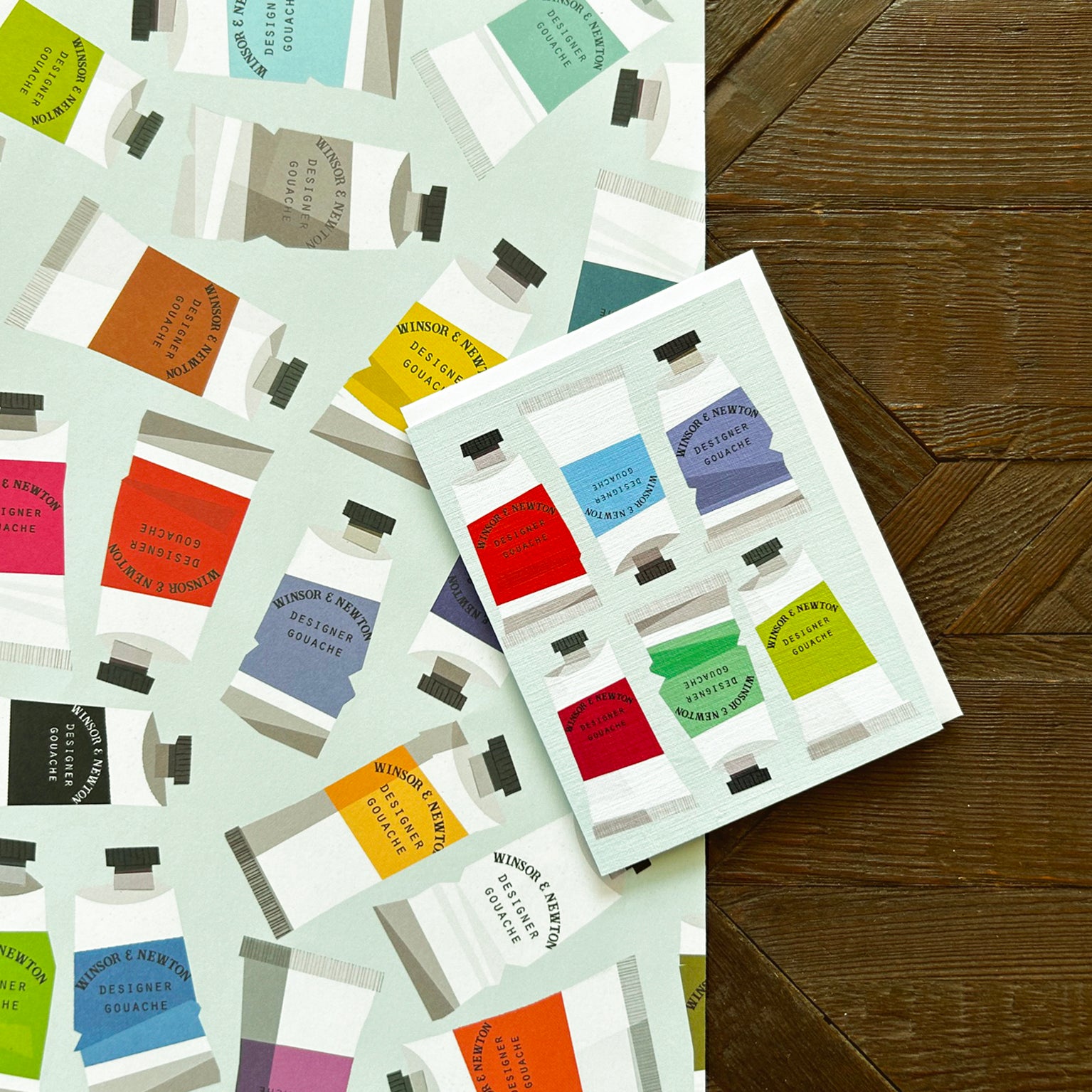 WTW140 mini paint tubes greetings card