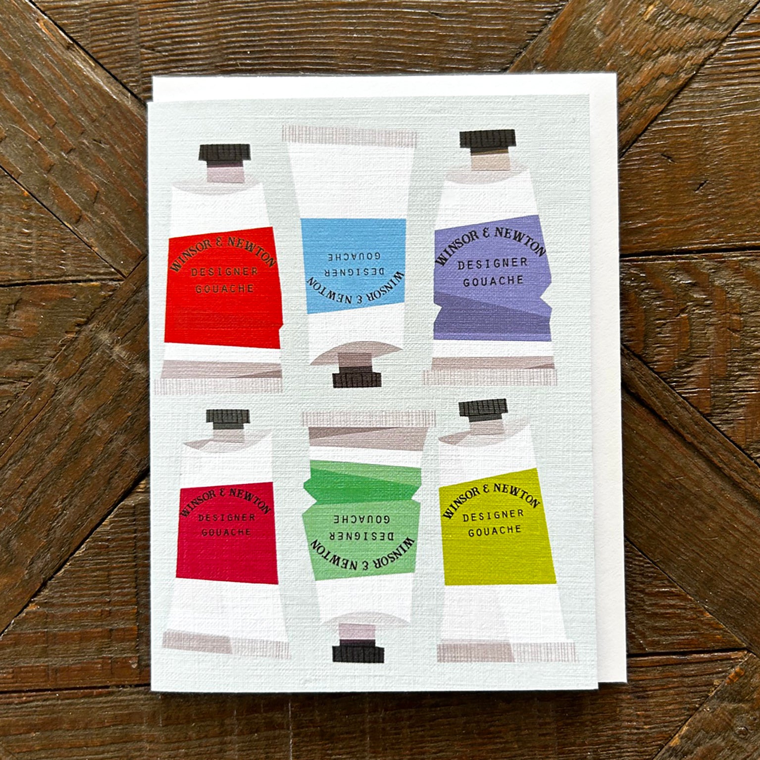 WTW140 mini paint tubes greetings card