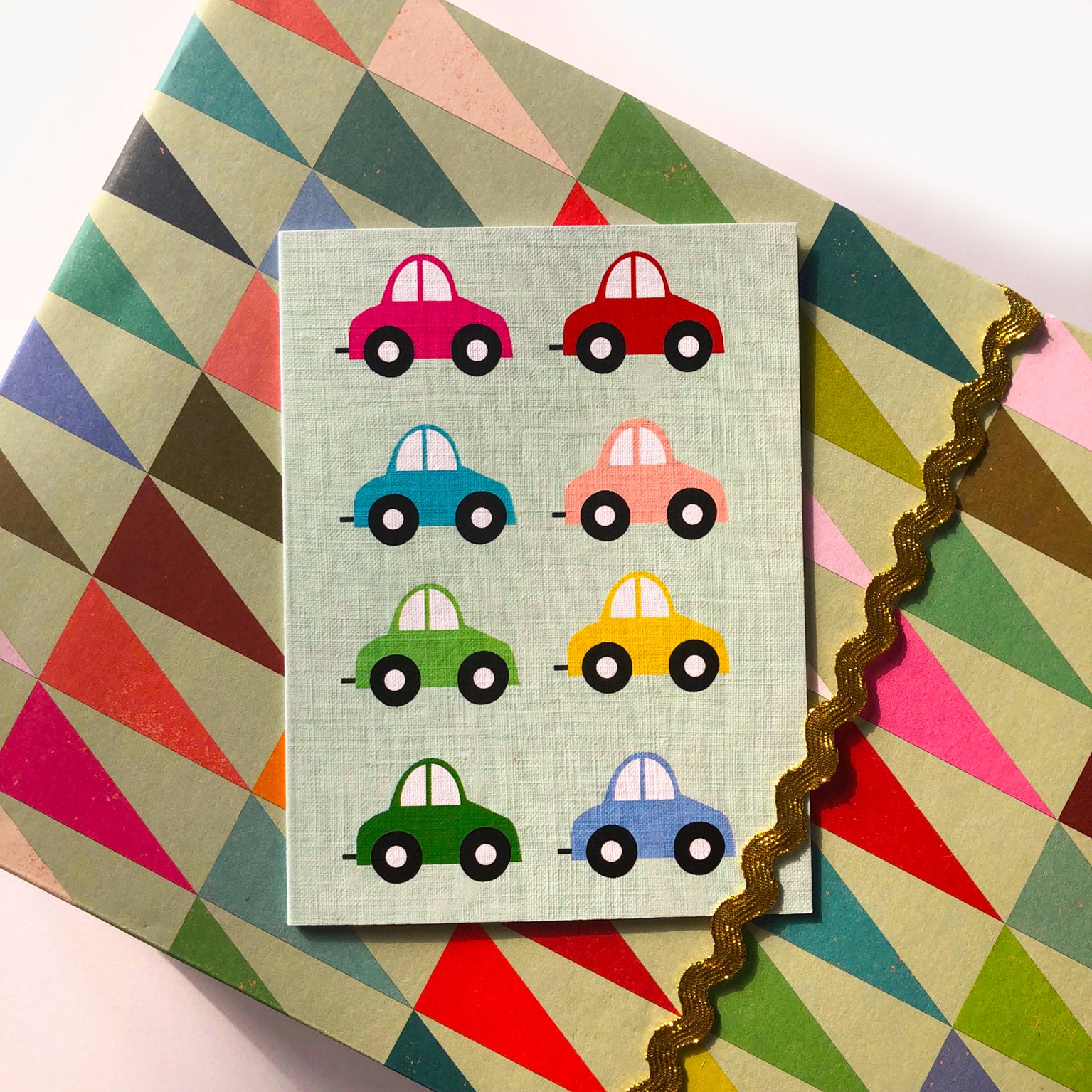 WTW99 mini cars greetings card