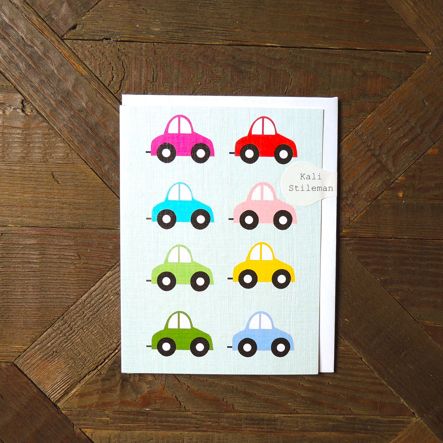 WTW99 mini cars greetings card