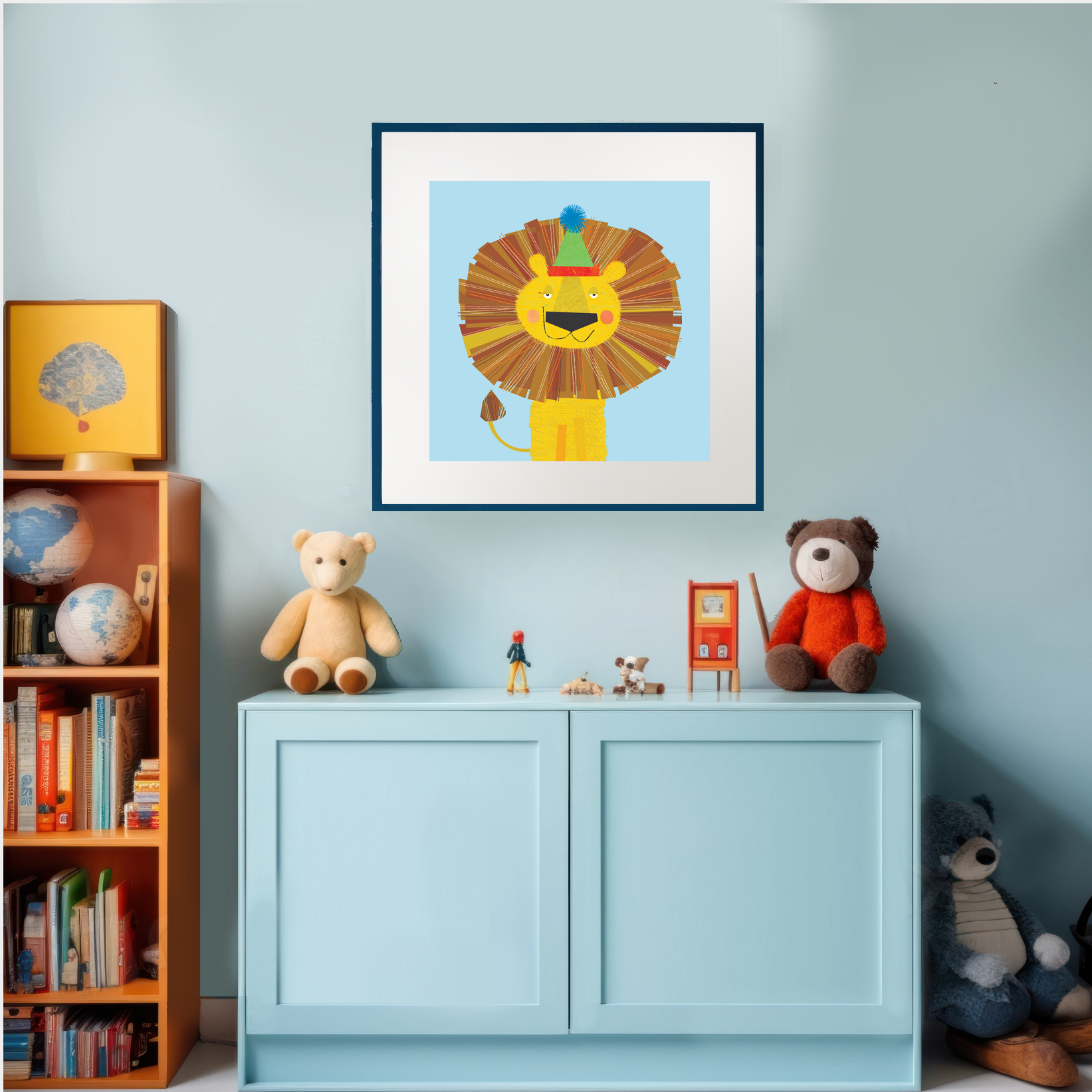 PT60 Smiley Lion Art Print
