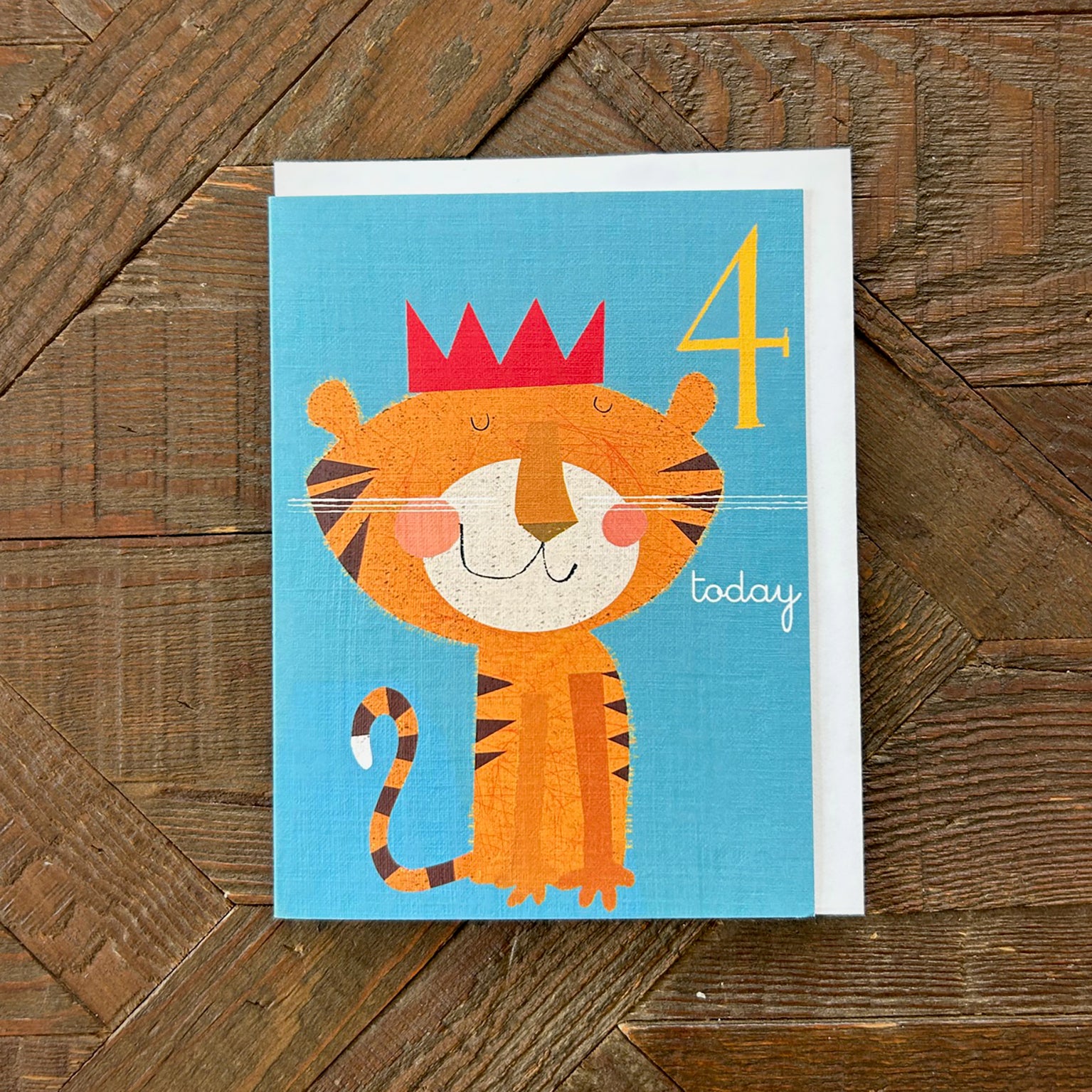 AW04 mini tiger 4th birthday card