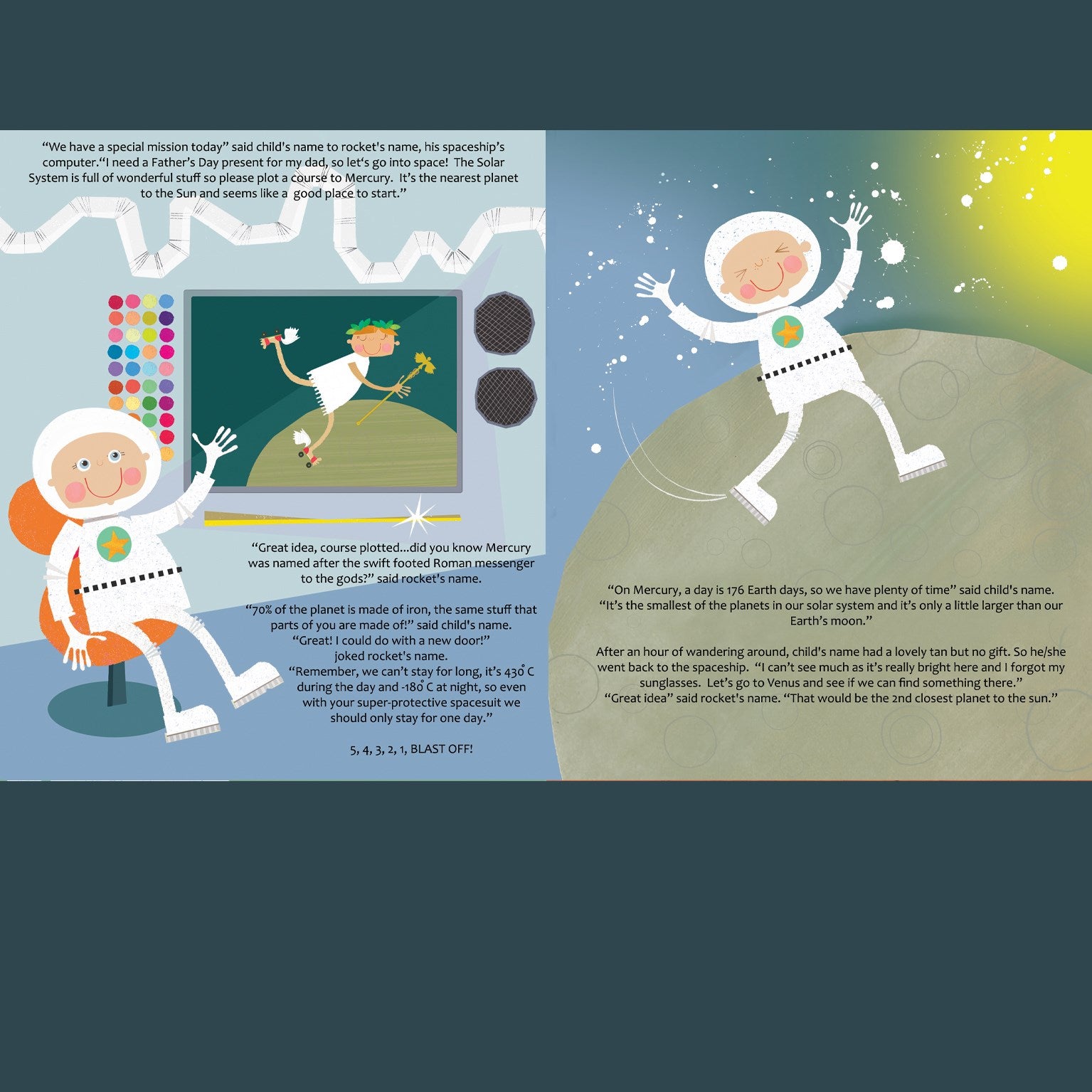 BK03 personalised birthday space book