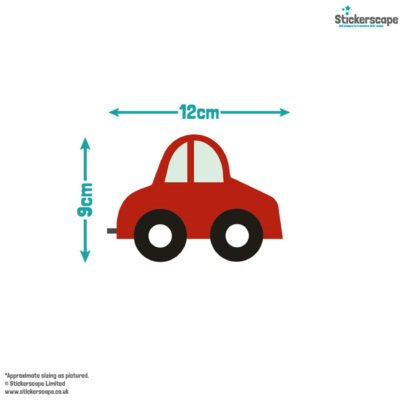 WS07 Colourful Cars Wall Sticker Pack - regular size