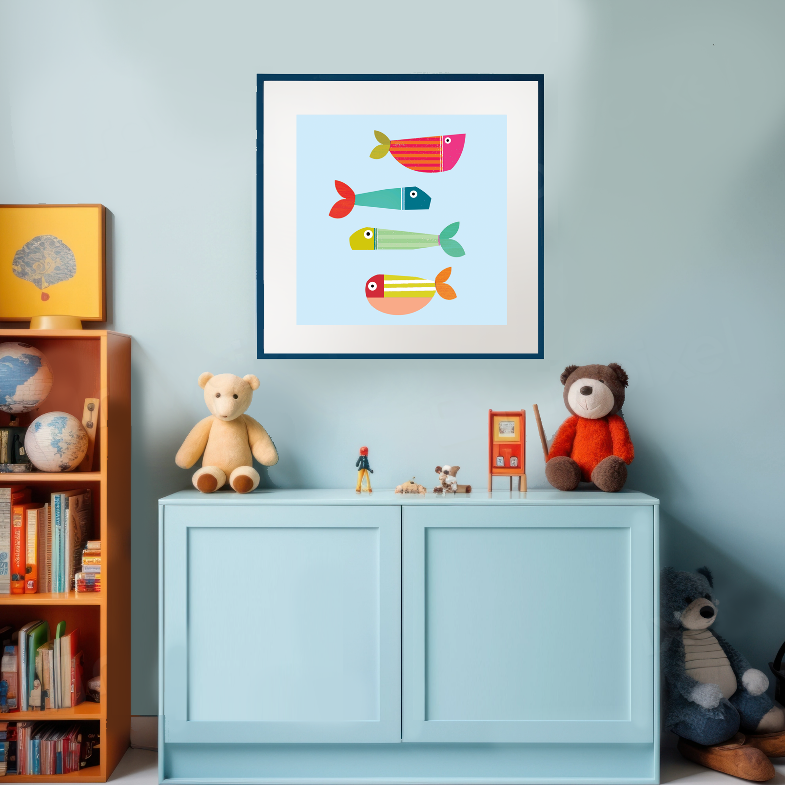 PT51 Colourful Fish Art Print