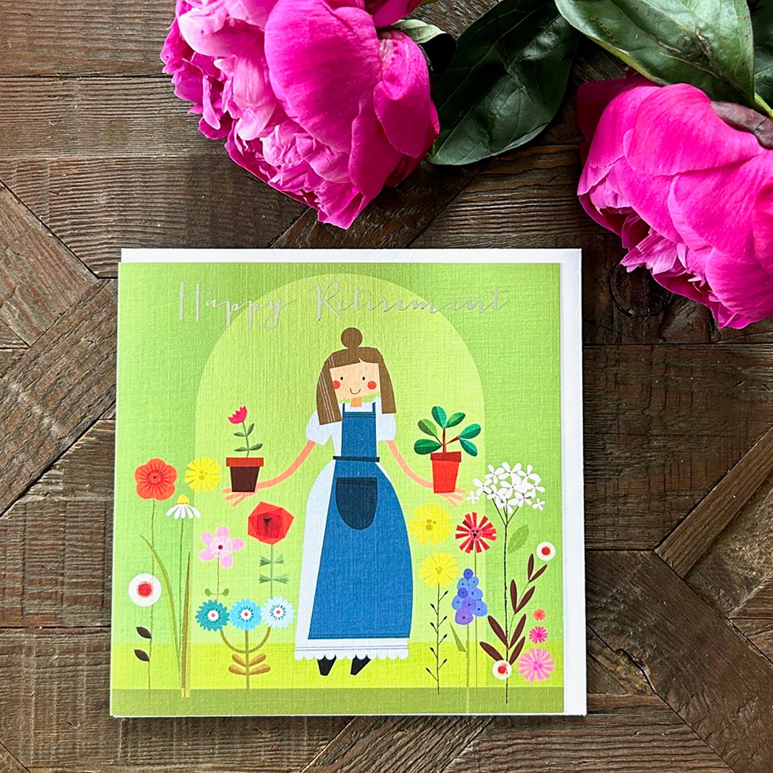 FK05 silver foiled retirement card