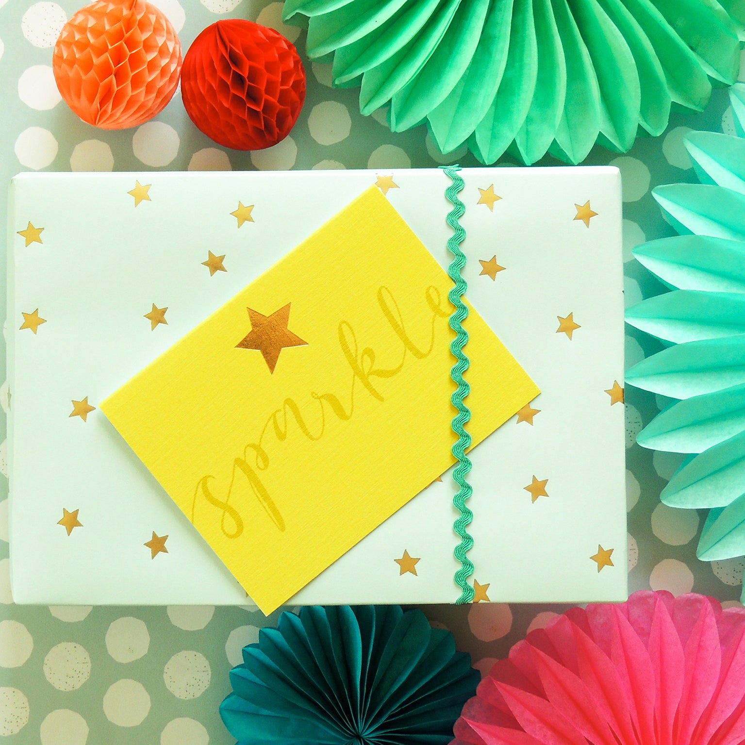 KBW13 mini gold foiled sparkle card