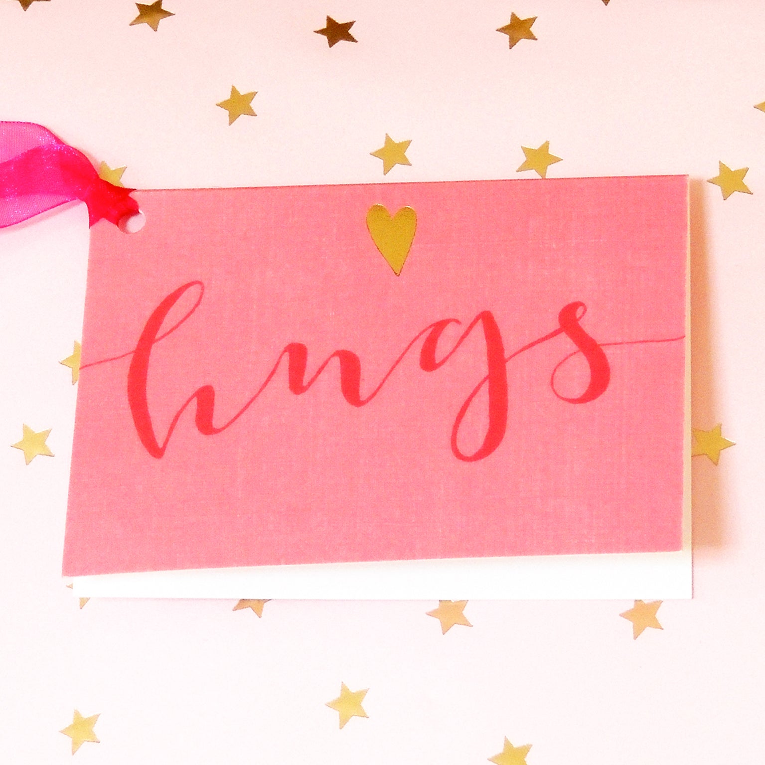 KBW23 mini gold foiled hugs card