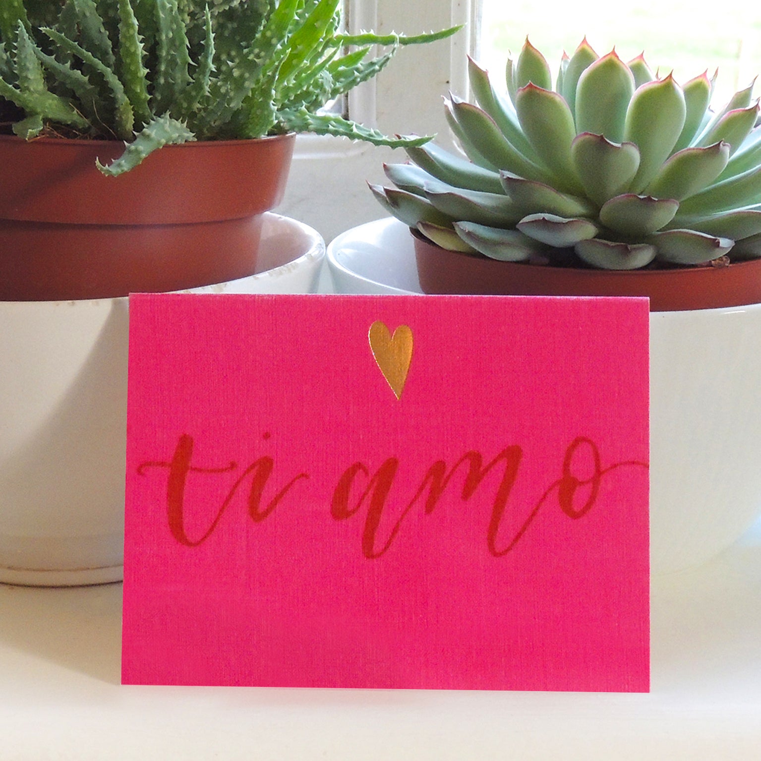 KBW24 mini gold foiled ti amo card