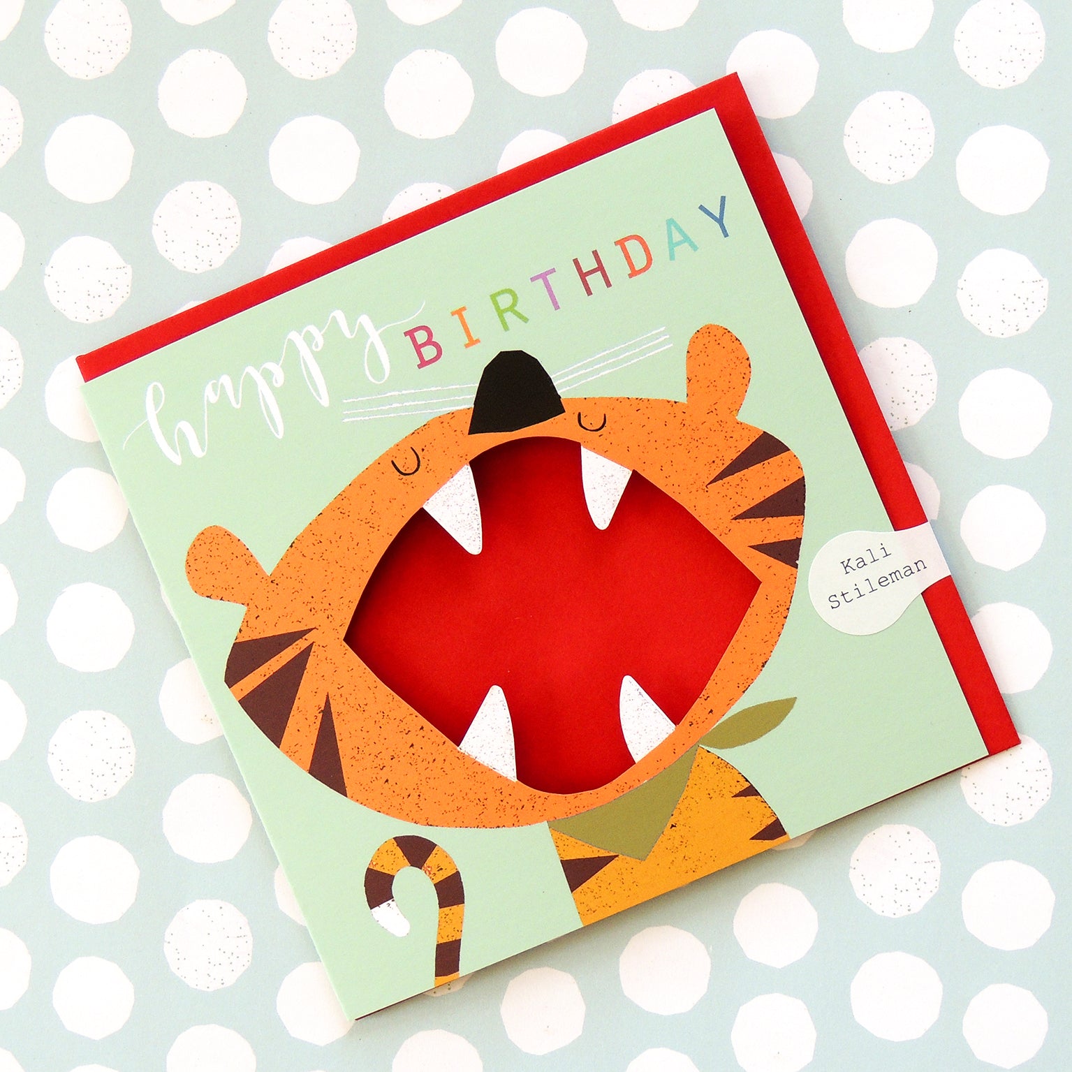 MY05 laser cut tiger birthday card
