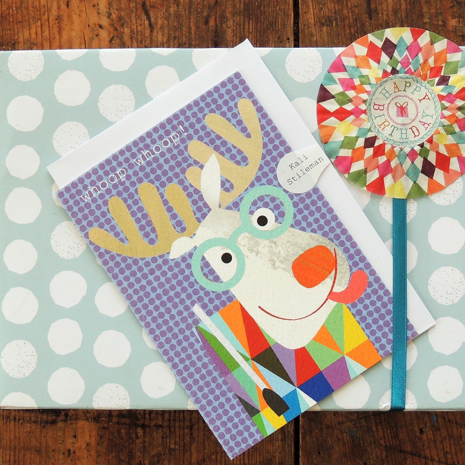 OS01 moose happy birthday card