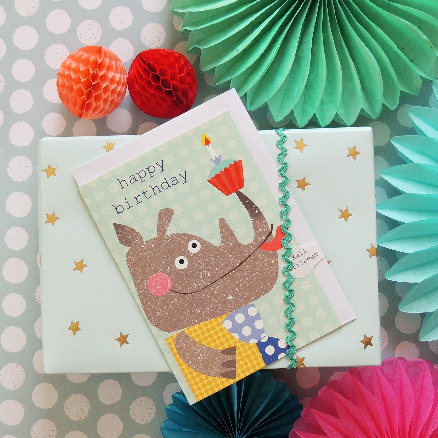 OS15 rhino happy birthday card