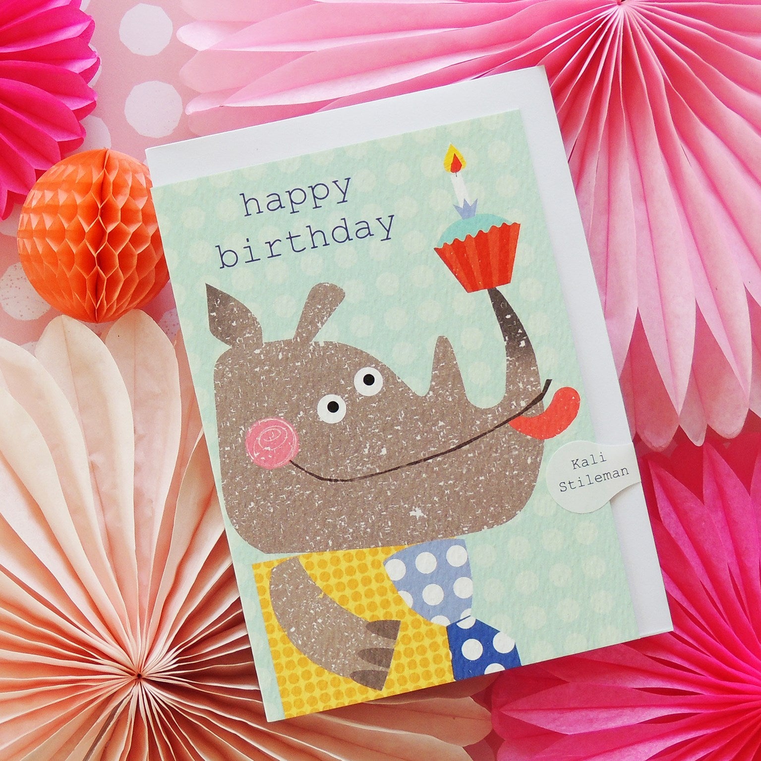 OS15 rhino happy birthday card