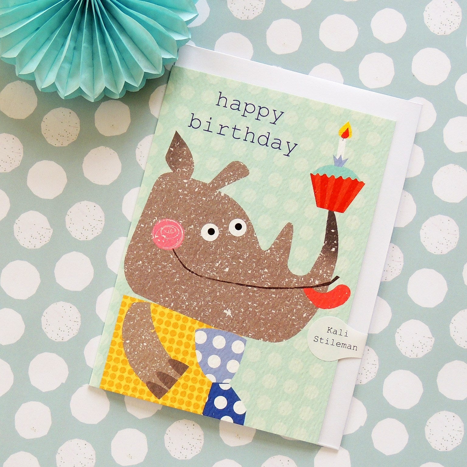 OS15 rhino happy birthday card