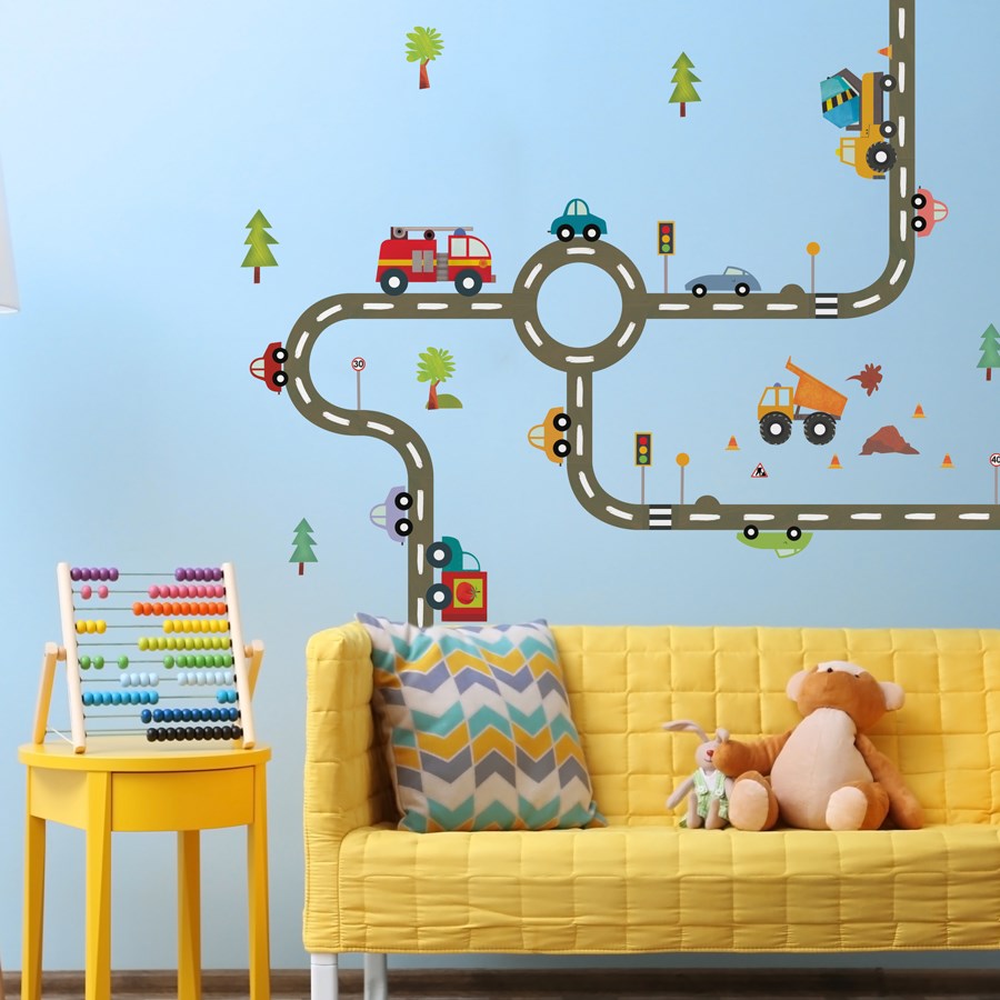 WS10 Road Network Wall Sticker Pack