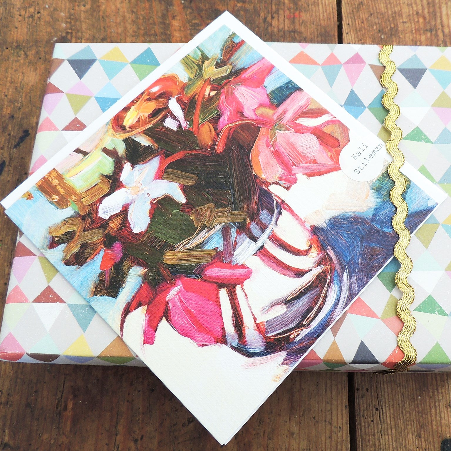 SF16 hellebores & vinca greetings card