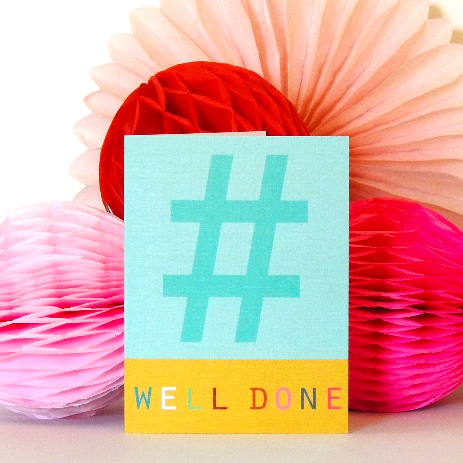 STW07 mini hashtag well done card