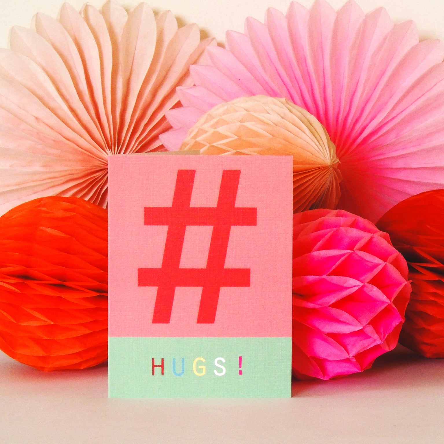 STW10 mini hashtag hugs! card