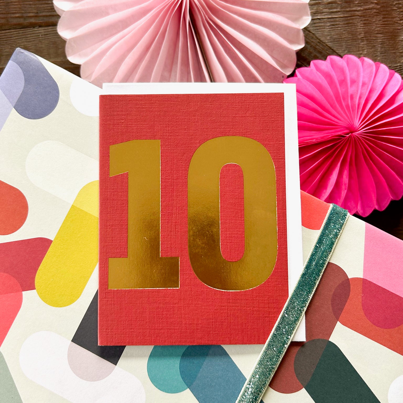 TGD13 mini gold foiled number ten card